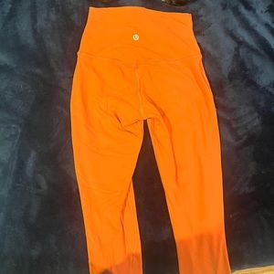 Lululemon orange align leggings, size 4